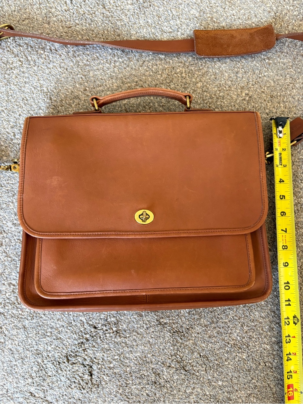 Vintage Coach Leather Messenger Briefcase - Picture 2 of 6